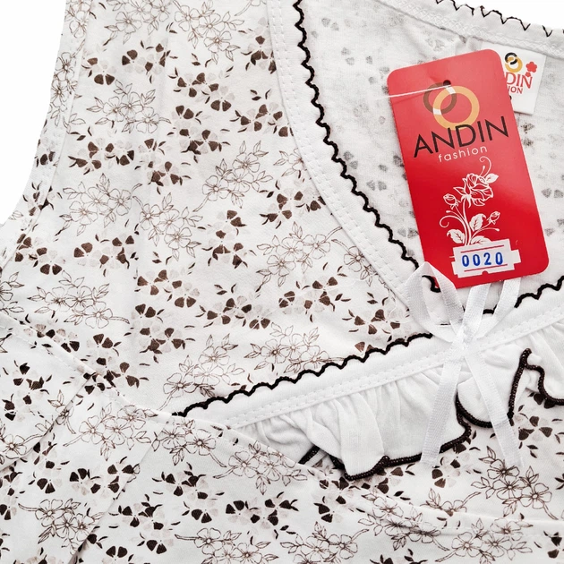Ночная рубашка хлопок Andin 0020-3 р.52 разноцветная - Фото 3 Ночная рубашка хлопок Andin 0020-3 р.52 разноцветная - изображение 3