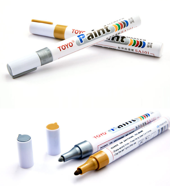 Универсальный Красящий Маркер TOYO Paint Marker - Роскошный Золотой Металлик - Фото 5 Универсальный Красящий Маркер TOYO Paint Marker - Роскошный Золотой Металлик - изображение 5