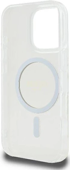 Панель Guess IML Glitter Circle MagSafe для iPhone 16 Pro Transparent (3666339307578) - зображення 3