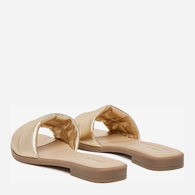 Женские шлепанцы кожаные Lasocki WI16-MENA-16 5904862286860 40 26.5 см Золотистые (5904862293004) - изображение 4