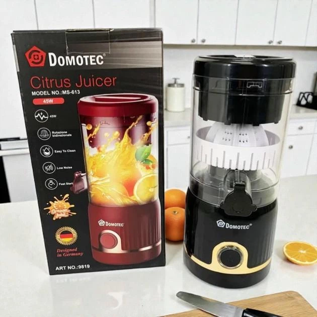 Блендер Domotec MS подрібнювач 250 мл з функцією реверсивного обертання 45 Вт для фруктів та овочів, смузі чорний (3I6) - зображення 5