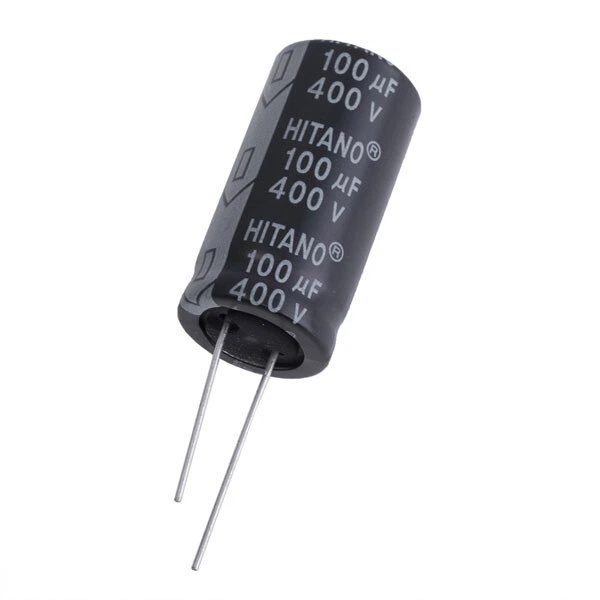 Конденсатор электролитический выводной 100uF 400V EHR 18x36mm (EHR101M2GB-Hitano) - 375642 - Фото 1 Конденсатор электролитический выводной 100uF 400V EHR 18x36mm (EHR101M2GB-Hitano) - 375642 - изображение 1