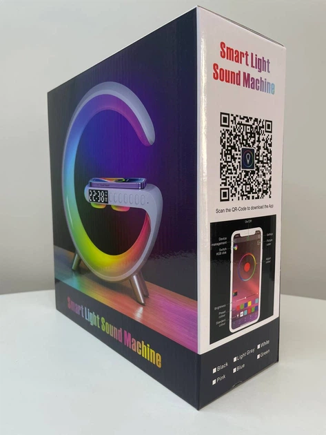 Лампа, светильник, ночник RGB Smart Light Sound Machine с беспроводной зарядкой и Bluetooth колонкой 3W - Фото 3 Лампа, светильник, ночник RGB Smart Light Sound Machine с беспроводной зарядкой и Bluetooth колонкой 3W - изображение 3