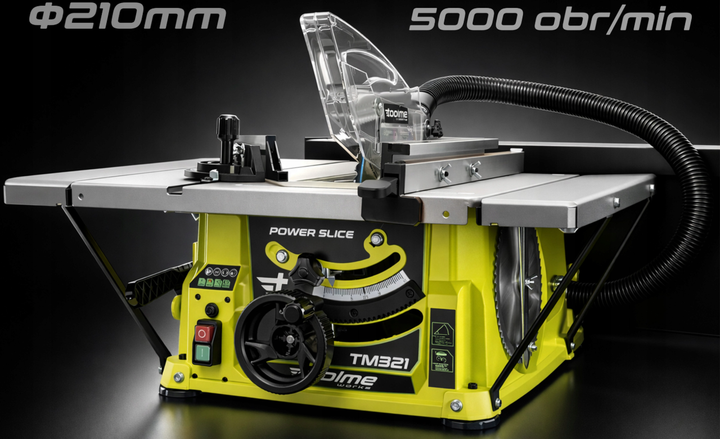 Циркулярна пила настільна Toolme TM321 1700Вт для різання дерева - зображення 7