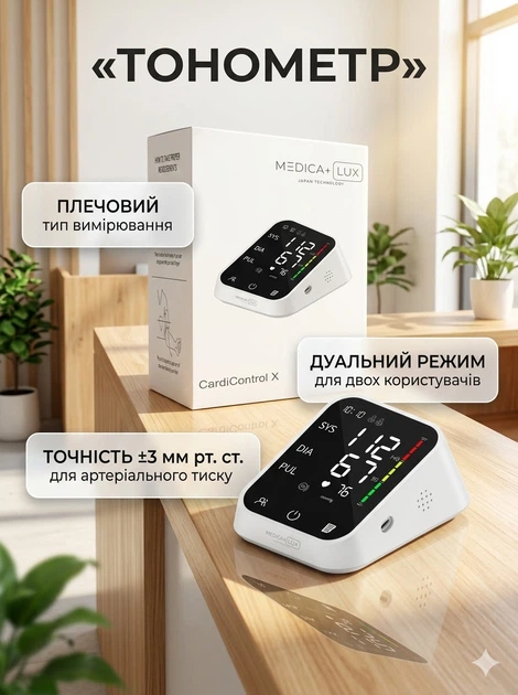 Тонометр MEDICA+ LUX CardiControl X, плечевой, осциллометрический, 4.3" VA-экран - изображение 9
