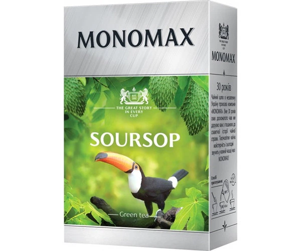 Зелений чай Мономах Soursop 90г - Фото 1 Зелений чай Мономах Soursop 90г - зображення 1