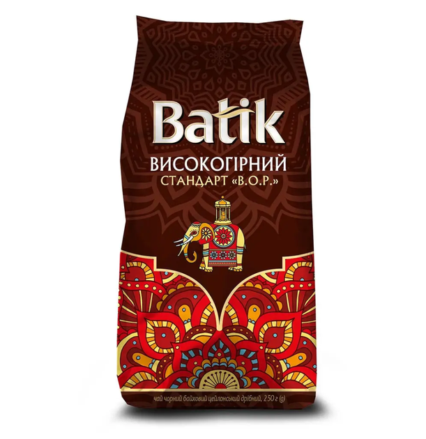 Чай чорный Batik Высокогорный B.O.P 250г - Фото 1 Чай чорный Batik Высокогорный B.O.P 250г - изображение 1