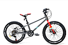 Детский велосипед Crosser Super Light 20" рама 9.65" Черно-красный - изображение 2
