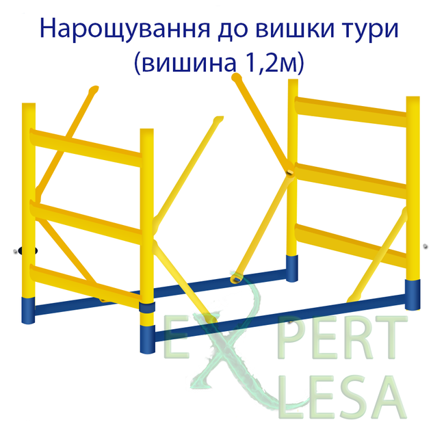 Вышка тура 1,7х0,8 (5+1) с домкратами - изображение 3