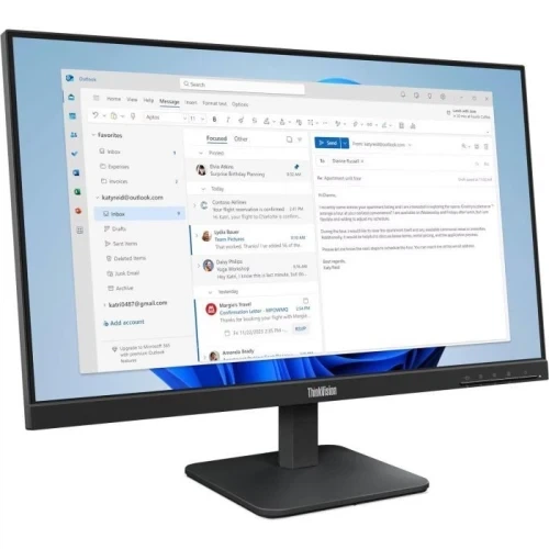 Монитор 23.8" Lenovo ThinkVision S24-4e, Black (64B5KAT1UA) - Фото 2 Монитор 23.8" Lenovo ThinkVision S24-4e, Black (64B5KAT1UA) - изображение 2