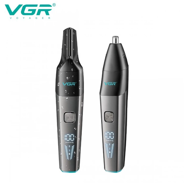 Аккумуляторный триммер для носа и ушей + 2 насадки, VGR V-603 / Машинка для стрижки волос в носу - изображение 3