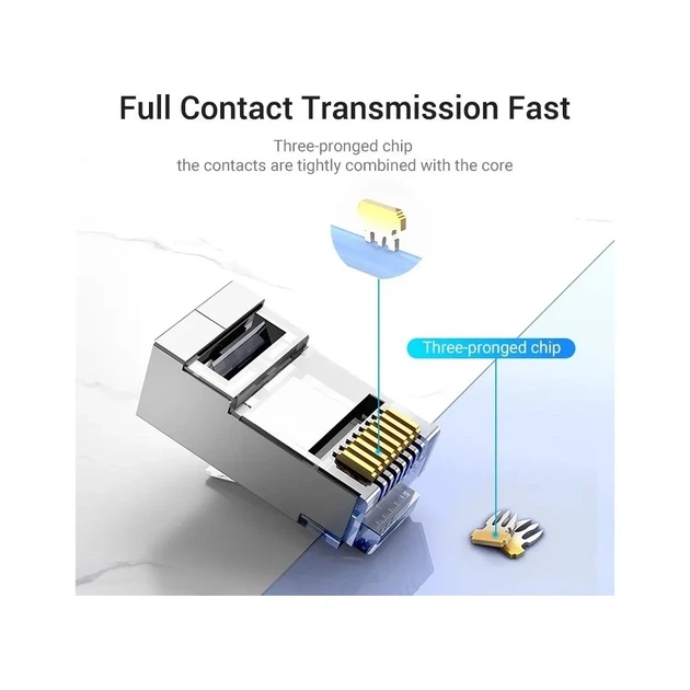 Конектор RJ45 FTP Cat.6 Modular 10 шт. Vention (IDFR0-10) - Фото 2 Конектор RJ45 FTP Cat.6 Modular 10 шт. Vention (IDFR0-10) - зображення 2