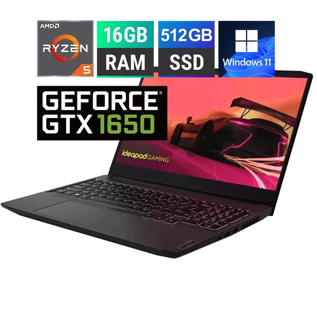 Игровой ноутбук 15.6" Lenovo ideapad Gaming 3 - AMD Ryzen 5 5600H/ 16GB / 512GB SSD / 120Hz FullHD / RTX 1650 4GB / Win11 - Фото 1 Игровой ноутбук 15.6" Lenovo ideapad Gaming 3 - AMD Ryzen 5 5600H/ 16GB / 512GB SSD / 120Hz FullHD / RTX 1650 4GB / Win11 - изображение 1