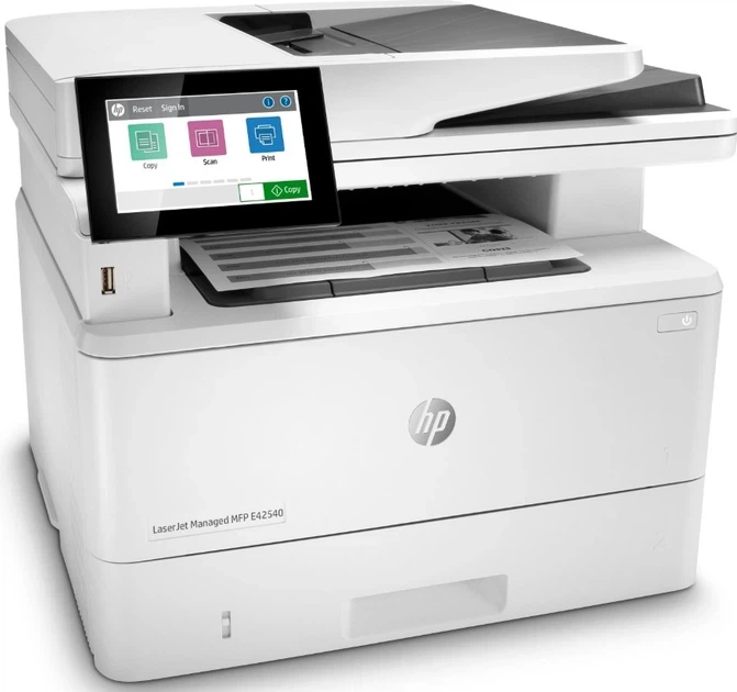 БФП HP LaserJet Managed MFP E42540f Монохромний Лазерний Дуплекс Wi-Fi (3PZ75A) (REFURBISHED) - зображення 2