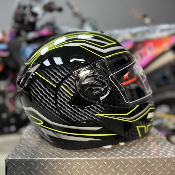 Шолом IROS HD-701 + очки (трансформер) NEW gloss Black/Yellow (Neon) XL - зображення 2