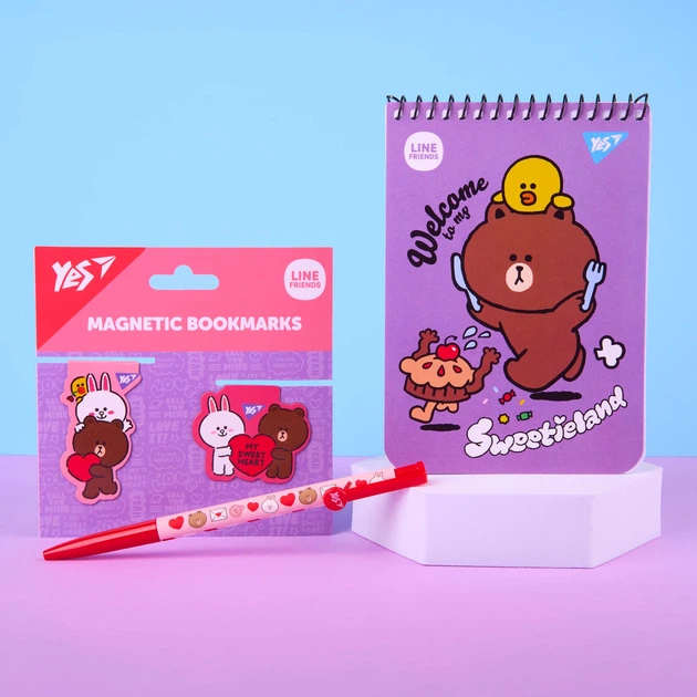 Набір канцелярії № 3 Yes Line Friends 3 предмети - изображение 3