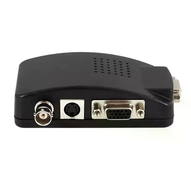 Универсальный конвертер RCA и S-Video в VGA черный Lenkeng с дополнительными регулировками яркости - изображение 8