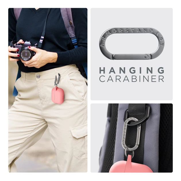 Силиконовый чехол для наушников Apple AirPods Pro, Hang Case, розовый, ультратонкий защитный кейс толщиной 2 мм, защита от царапин, пыли и ударов, компактный, с карабином для крепления, ArmorStandart (ARM56054) - Фото 6 Силиконовый чехол для наушников Apple AirPods Pro, Hang Case, розовый, ультратонкий защитный кейс толщиной 2 мм, защита от царапин, пыли и ударов, компактный, с карабином для крепления, ArmorStandart (ARM56054) - изображение 6