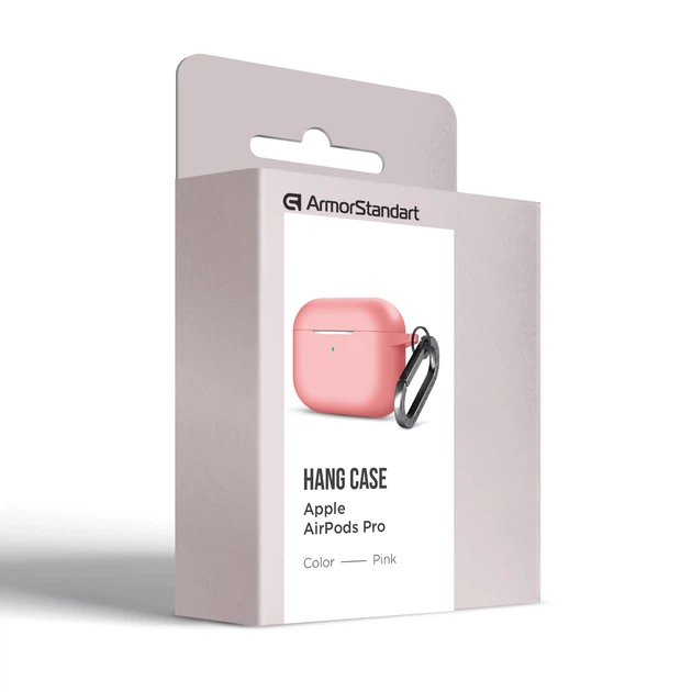 Силиконовый чехол для наушников Apple AirPods Pro, Hang Case, розовый, ультратонкий защитный кейс толщиной 2 мм, защита от царапин, пыли и ударов, компактный, с карабином для крепления, ArmorStandart (ARM56054) - Фото 8 Силиконовый чехол для наушников Apple AirPods Pro, Hang Case, розовый, ультратонкий защитный кейс толщиной 2 мм, защита от царапин, пыли и ударов, компактный, с карабином для крепления, ArmorStandart (ARM56054) - изображение 8