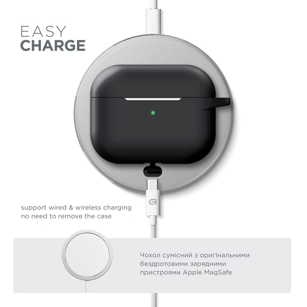 Силиконовый чехол для наушников Apple AirPods Pro, Hang Case, черный, ультратонкий защитный кейс толщиной 2 мм, защита от царапин, пыли и ударов, компактный, с карабином для крепления, ArmorStandart (ARM56055) - Фото 7 Силиконовый чехол для наушников Apple AirPods Pro, Hang Case, черный, ультратонкий защитный кейс толщиной 2 мм, защита от царапин, пыли и ударов, компактный, с карабином для крепления, ArmorStandart (ARM56055) - изображение 7