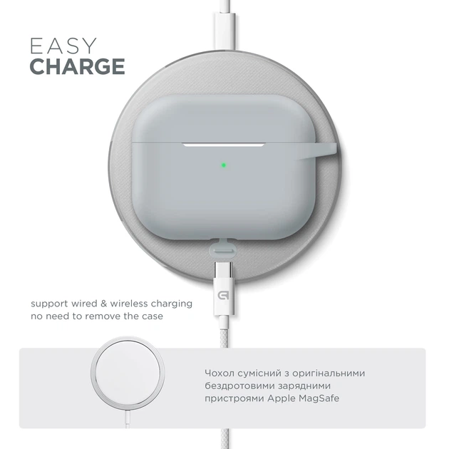 Силиконовый чехол для наушников Apple AirPods Pro, Hang Case, голубой, ультратонкий защитный кейс толщиной 2 мм, защита от царапин, пыли и ударов, компактный, с карабином для крепления, ArmorStandart (ARM56060) - Фото 7 Силиконовый чехол для наушников Apple AirPods Pro, Hang Case, голубой, ультратонкий защитный кейс толщиной 2 мм, защита от царапин, пыли и ударов, компактный, с карабином для крепления, ArmorStandart (ARM56060) - изображение 7