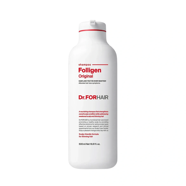 Шампунь против выпадения волос Dr.FORHAIR Folligen Shampoo, 500мл - Фото 1 Шампунь против выпадения волос Dr.FORHAIR Folligen Shampoo, 500мл - изображение 1