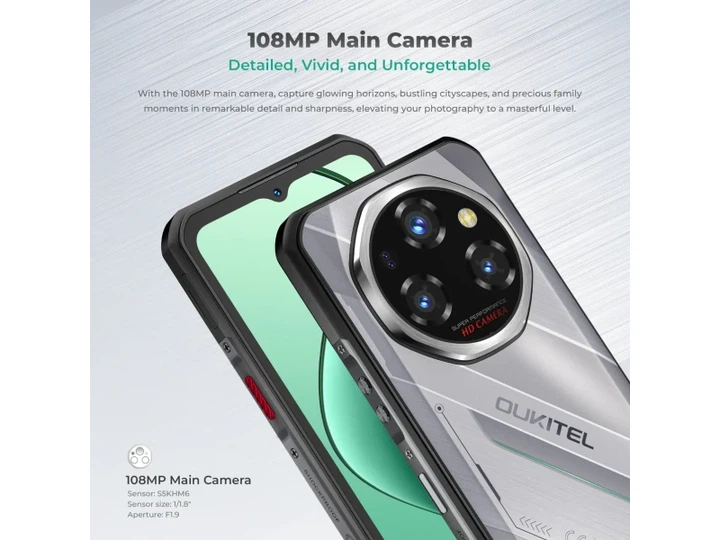 Смартфон Oukitel WP62 16/512GB Silver - изображение 6