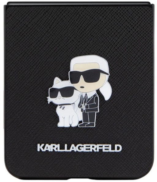 Etui Karl Lagerfeld Saffiano Karl&Choupette Pin do Samsung Galaxy Z Flip 5 Black (3666339174033) - obraz 5