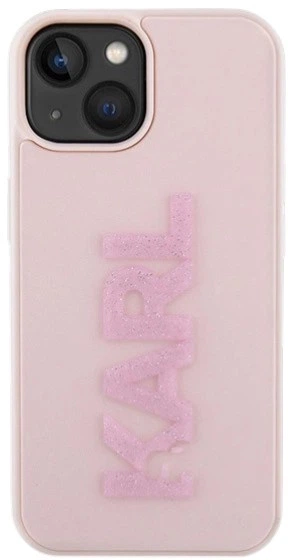 Панель Karl Lagerfeld 3D Rubber Glitter Logo для Apple iPhone 15 Plus  Pink (3666339166489) - зображення 3
