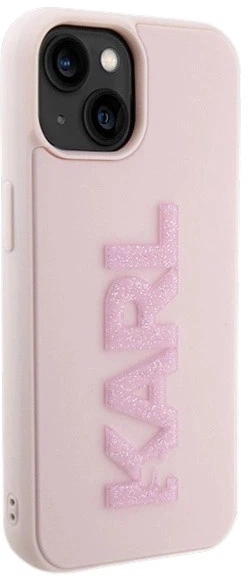 Панель Karl Lagerfeld 3D Rubber Glitter Logo для Apple iPhone 15 Plus  Pink (3666339166489) - зображення 4