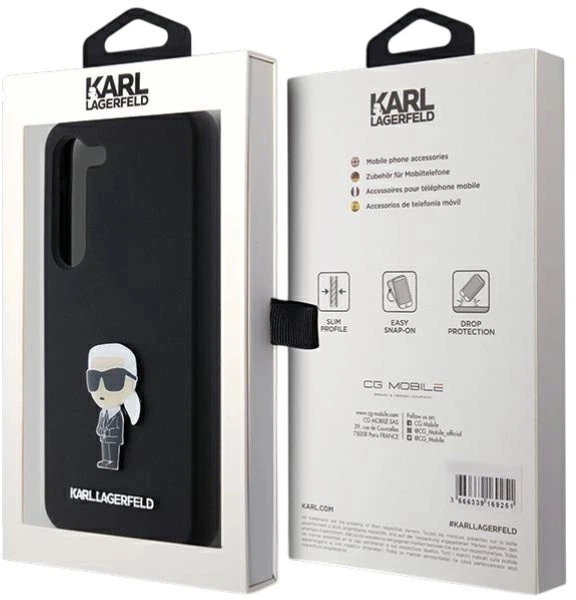 Etui Karl Lagerfeld Silicone Ikonik Metal Pin do Samsung Galaxy S24 Black (3666339259235) - obraz 8