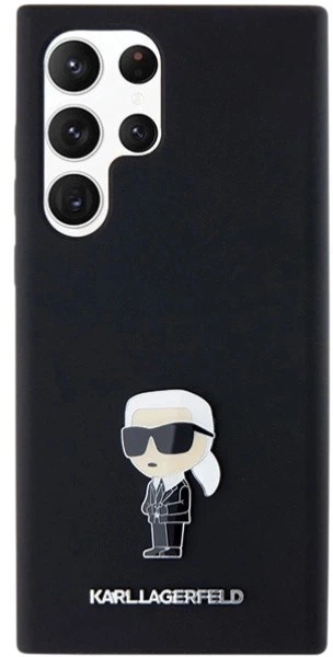 Панель Karl Lagerfeld Silicone Ikonik Metal Pin для Samsung Galaxy S24 Ultra Black (3666339259259) - зображення 3