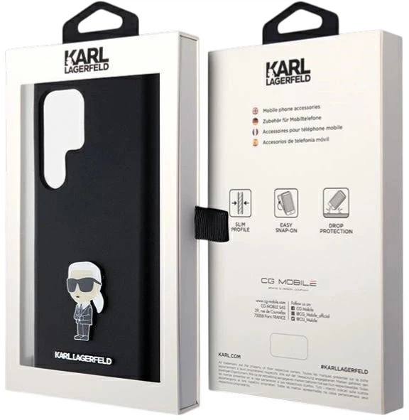 Панель Karl Lagerfeld Silicone Ikonik Metal Pin для Samsung Galaxy S24 Ultra Black (3666339259259) - зображення 8