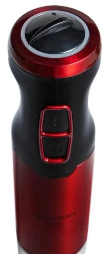 Блендер Liberton LHB-0310, Black/Red, 1000W, занурювальній, плавне рег швидкості, вінчик, насадка для пюре, мірний стакан, мультиподрібнювач, диски для нарізання овочів/фруктів, для нарізання соломкою, тертка для дерунів, гаки, насадка-міксер - изображение 8
