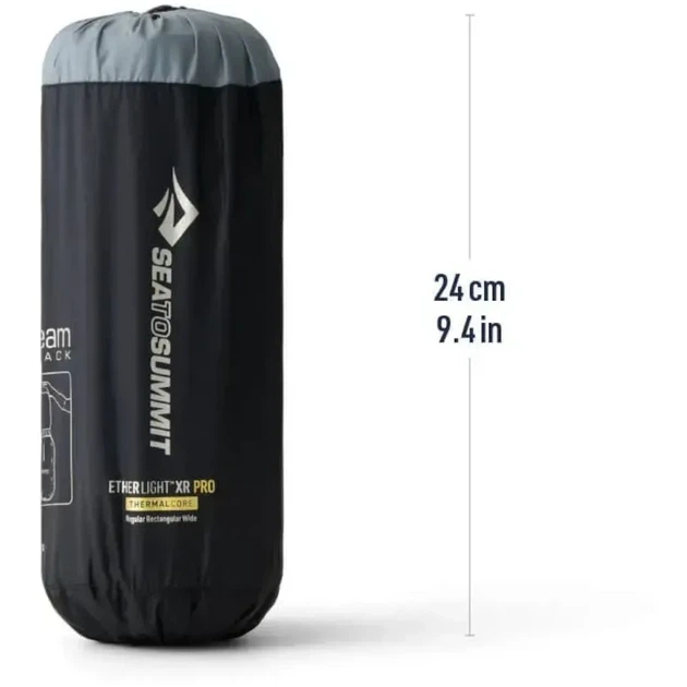 Надувной туристический коврик Sea to Summit Ether Light XR Pro Insulated ASC Mat Regular Rectangular Wide Pirate black (100084644) - изображение 2
