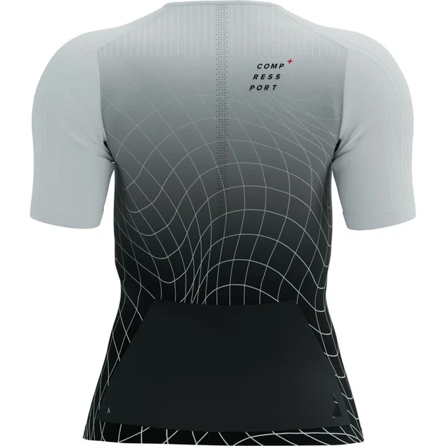 Футболка Compressport Tri Postural Aero SS Top Wmn Black/white print S (100078260) - Фото 2 Футболка Compressport Tri Postural Aero SS Top Wmn Black/white print S (100078260) - изображение 2