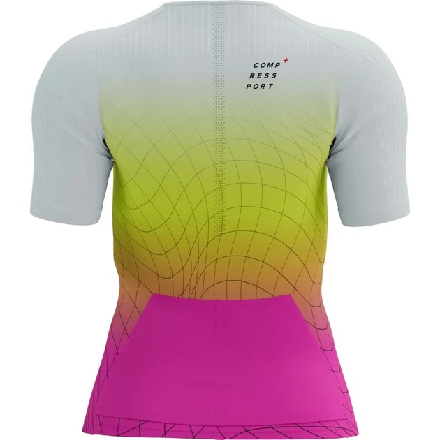 Футболка Compressport Tri Postural Aero SS Top Wmn Safe yellow/neo pink M (100078258) - зображення 2
