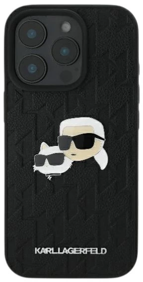 Панель Karl Lagerfeld Monogram Karl & Choupette Head Pin для Apple iPhone 16 Pro Black (3666339329389) - зображення 3