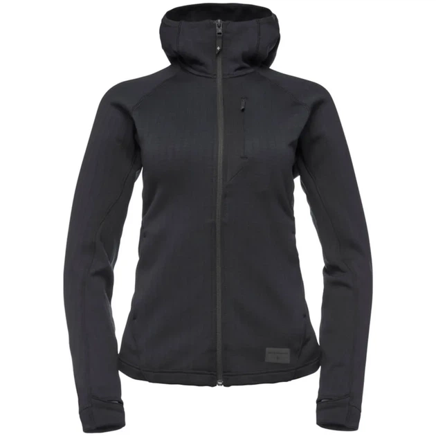 Фліс Black Diamond Factor Hoody Wmn Black L (100079924) - Фото 4 Фліс Black Diamond Factor Hoody Wmn Black L (100079924) - изображение 4