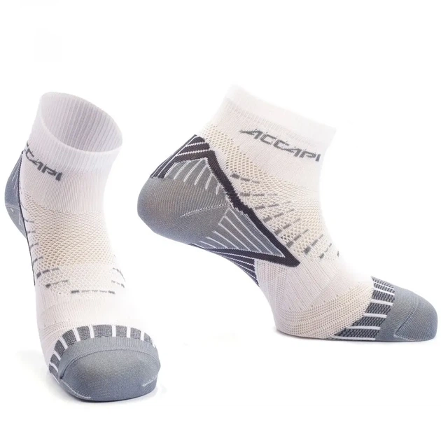Носки для бега короткие с зональной компрессией вставкой Elastic Fitting Band и усиленным носком и пяткой Accapi Running UltraLight White/silver L (100037042) - Фото 1 Носки для бега короткие с зональной компрессией вставкой Elastic Fitting Band и усиленным носком и пяткой Accapi Running UltraLight White/silver L (100037042) - изображение 1