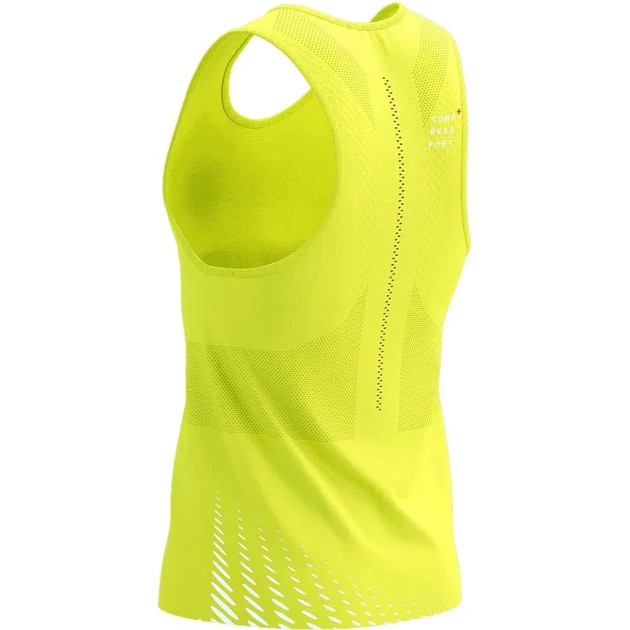 Майка чоловіча спортивна для бігу тренувань облягаюча Compressport Pro Racing Singlet M Evening primrose/white XL (100075513) - Фото 2 Майка чоловіча спортивна для бігу тренувань облягаюча Compressport Pro Racing Singlet M Evening primrose/white XL (100075513) - зображення 2