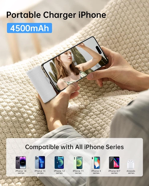 Портативное зарядное устройство Kuulaa для iPhone 4500 мАч - Фото 3 Портативное зарядное устройство Kuulaa для iPhone 4500 мАч - изображение 3