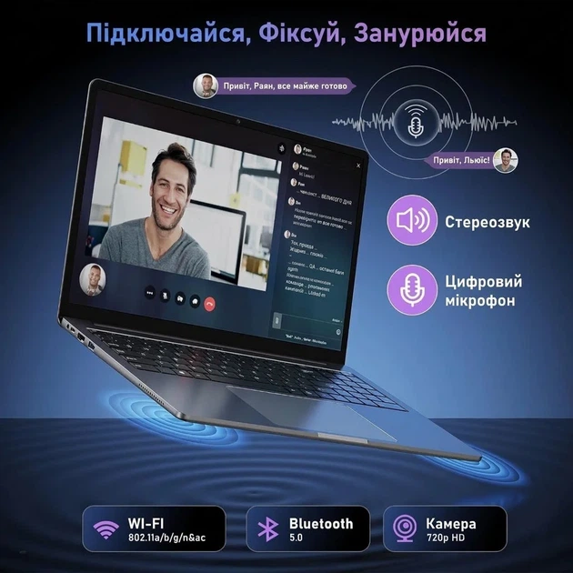 Ноутбук 16" Acemagic AX16 Intel N97 RAM 16GB SSD 512GB Win11 Металлический корпус (UKR) - изображение 5