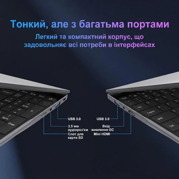 Ноутбук 15.6" DREAMFYRE ANL5 AMD Ryzen 5 3500U RAM 16GB SSD 512GB Windows 11 (UKR) - изображение 3