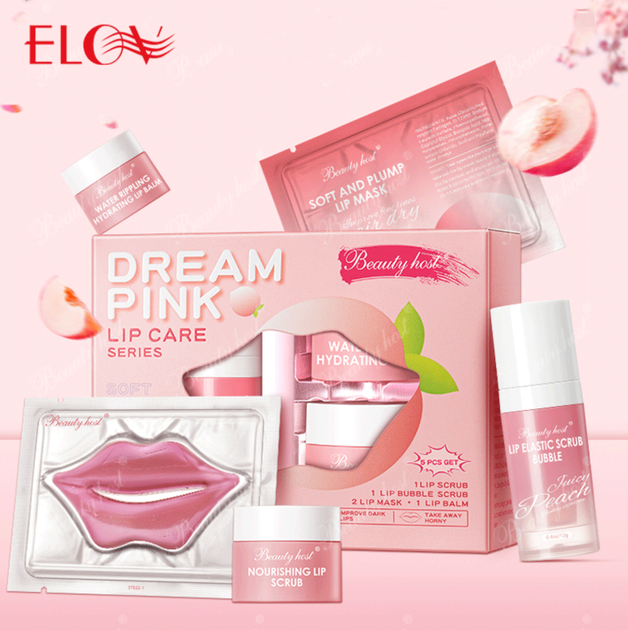 Набор для ухода за губами от сухости и шелушения Beauty host (Бьюти Хост) Dream Pink Lip Care Series 3,5 г + 15 г + 12 г + 2 маски - изображение 2