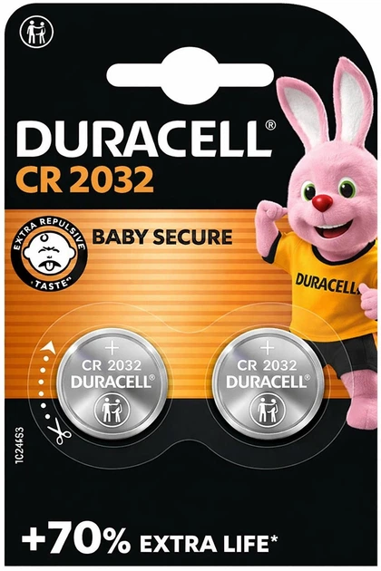 Батарейка тип CR2032 Duracell DL2032 DSN 2шт. - Фото 1 Батарейка тип CR2032 Duracell DL2032 DSN 2шт. - изображение 1