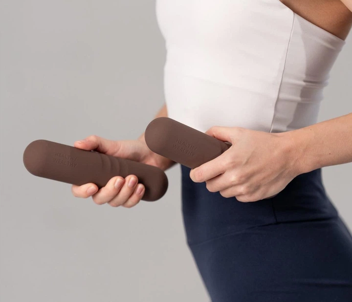 Гантелі для фітнесу Healthy Wealthy CHOCO 1,5 кг 2 шт - изображение 4