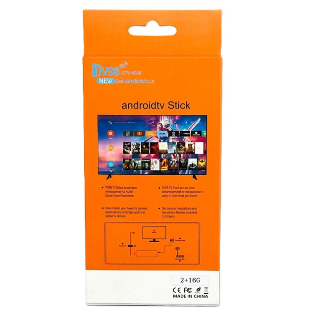 Android TV Stick TV98 ATV H618 8K, WI-FI 2.4-5G, Android 14.0 (2Gb, 16Gb) - Фото 4 Android TV Stick TV98 ATV H618 8K, WI-FI 2.4-5G, Android 14.0 (2Gb, 16Gb) - изображение 4