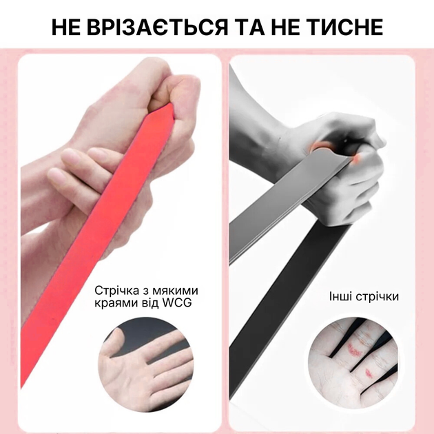 Комплект фитнес-резинок WCG PowerStrip (4 шт.) — Резиновые петли / эспандеры для тренировок и подтягиваний - изображение 4