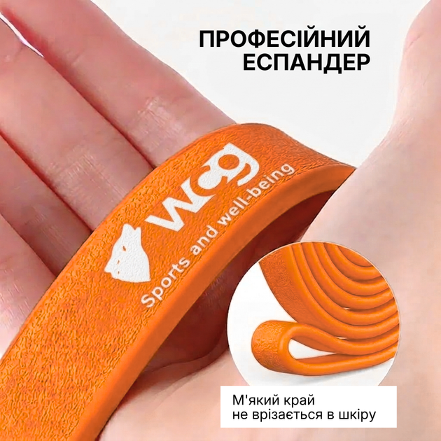 Фитнес-резинка WCG PowerStrip Level 3 (27 - 45 кг) — Резиновая петля / эспандер для тренировок и подтягиваний - изображение 8
